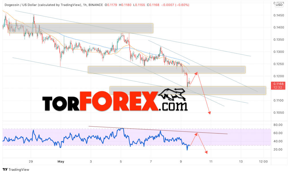 Dogecoin прогноз и курс на 10 мая 2022