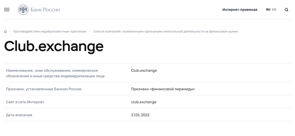 club exchange инвестиции club exchange инвестиции