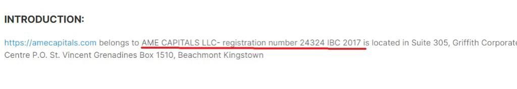 Проверка компании AME Capitals