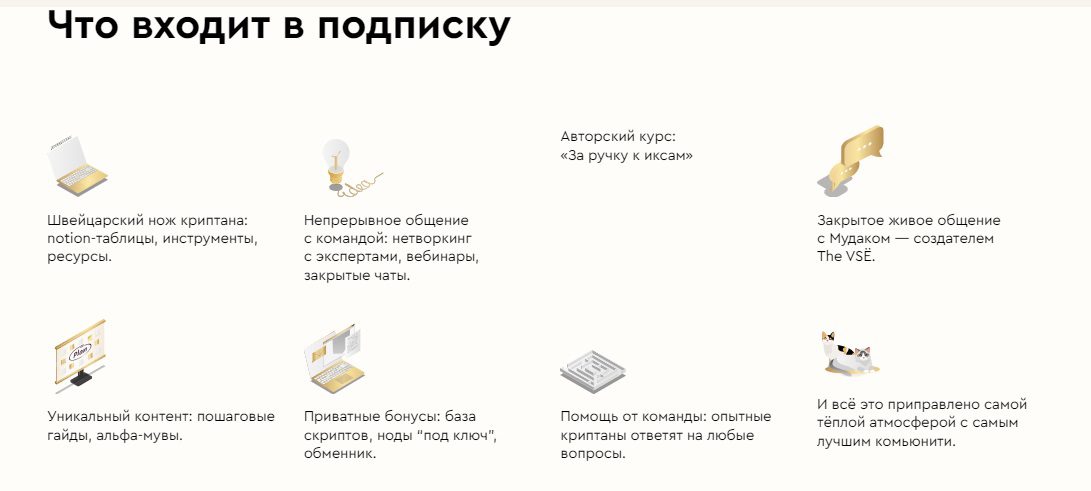 Что входит в подписку