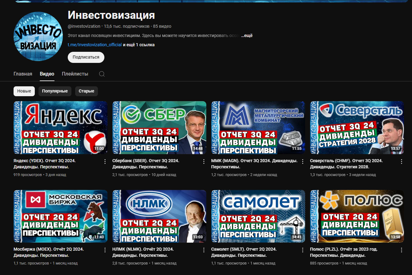 инвестовизация ютуб инвестовизация ютуб