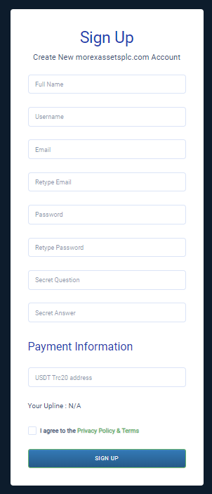 morex assets plc morex assets plc