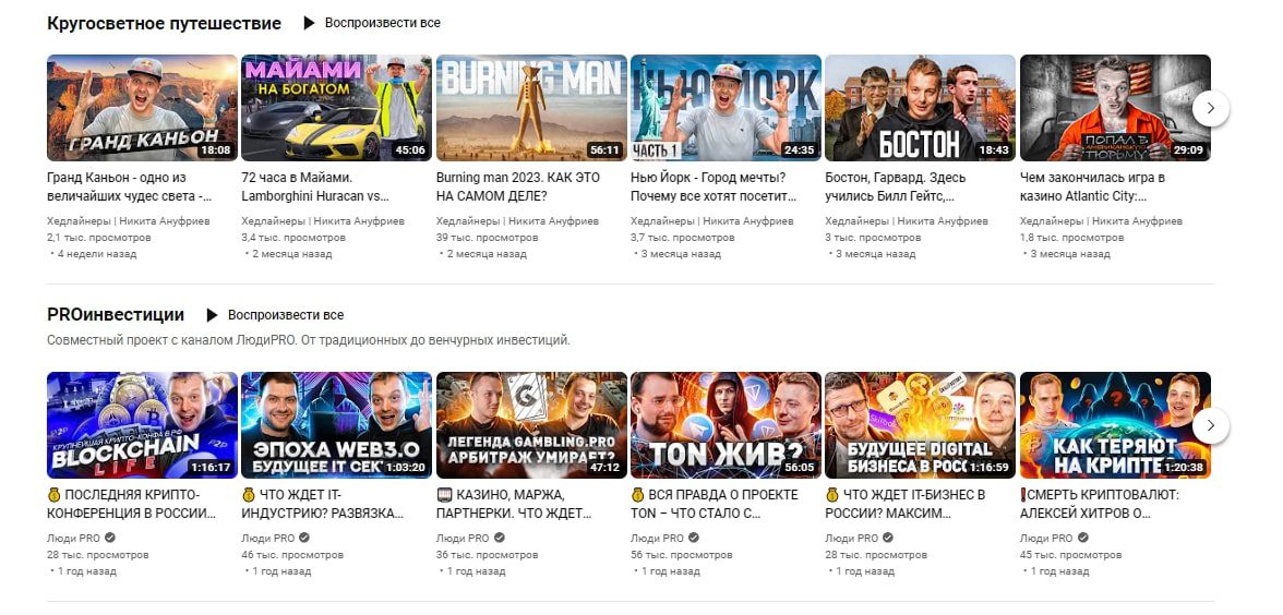 Никита Ануфриев ютуб