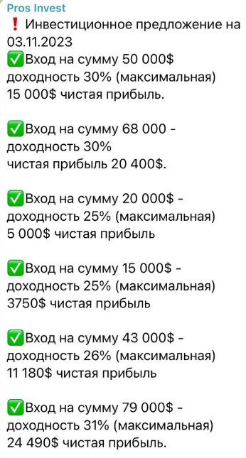 Pros Invest отзывы Pros Invest отзывы