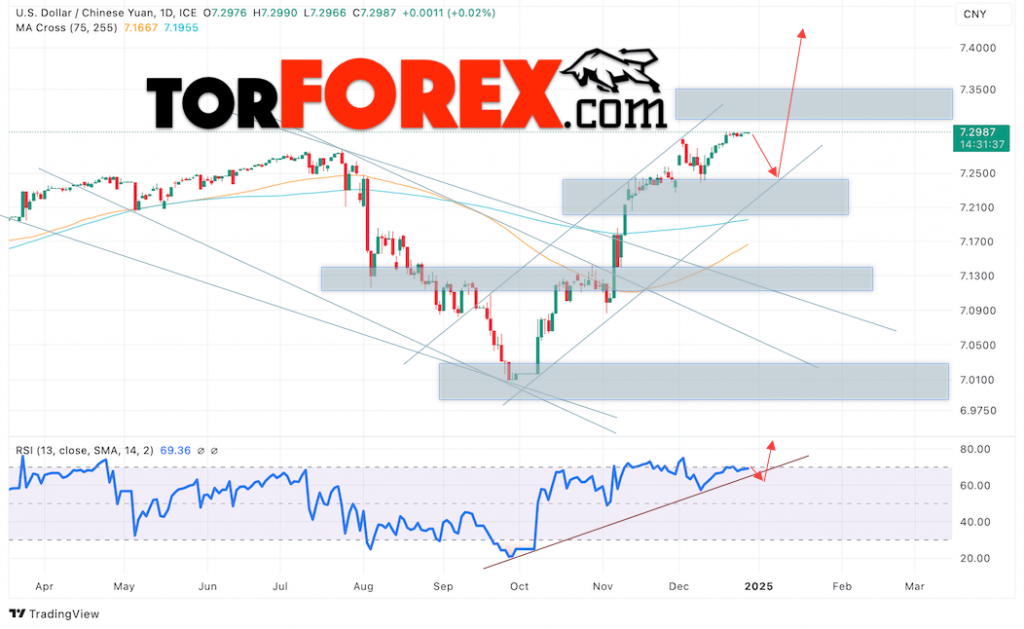 Китайский Юань прогноз на 30 декабря 2024 — 3 января 2025