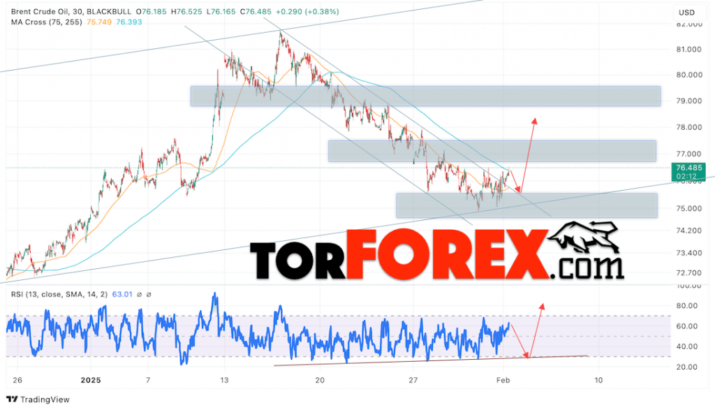 Нефть прогноз цены Brent на 4 февраля 2025