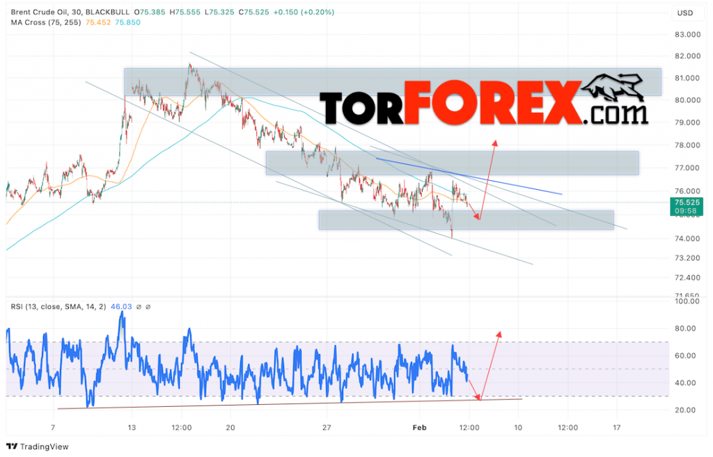 Нефть прогноз цены Brent на 6 февраля 2025