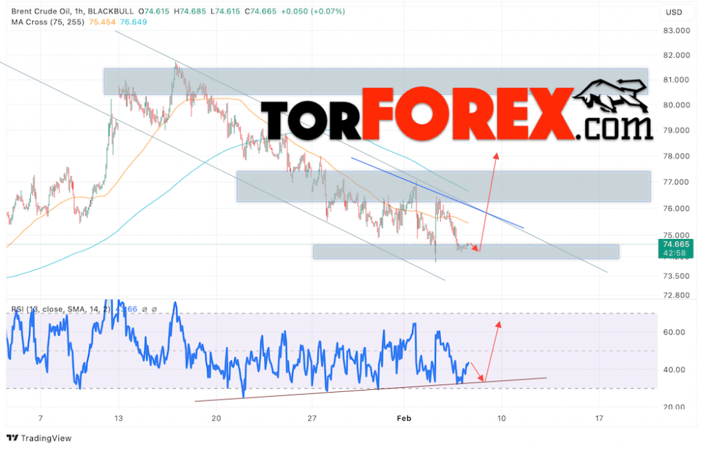 Нефть прогноз цены Brent на 7 февраля 2025