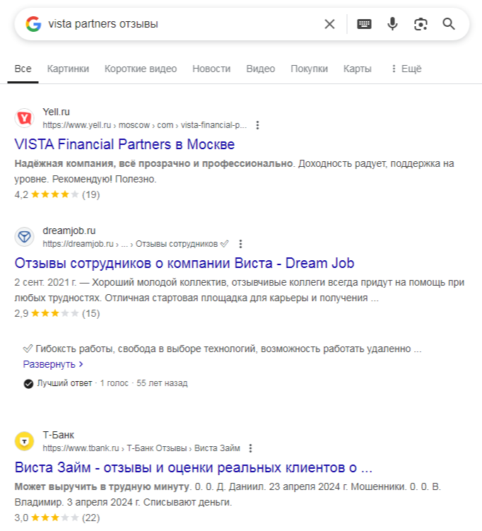 vista financial partners отзывы vista financial partners отзывы