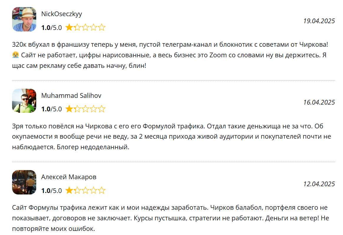 чирков максим отзывы чирков максим отзывы