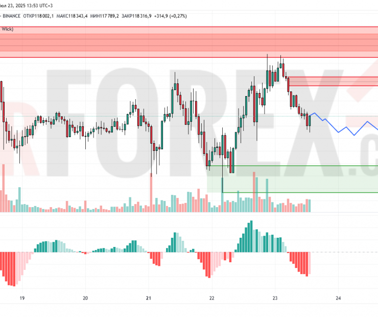 Прогноз Биткоин Доллар BTC/USDT на 24 июля 2025