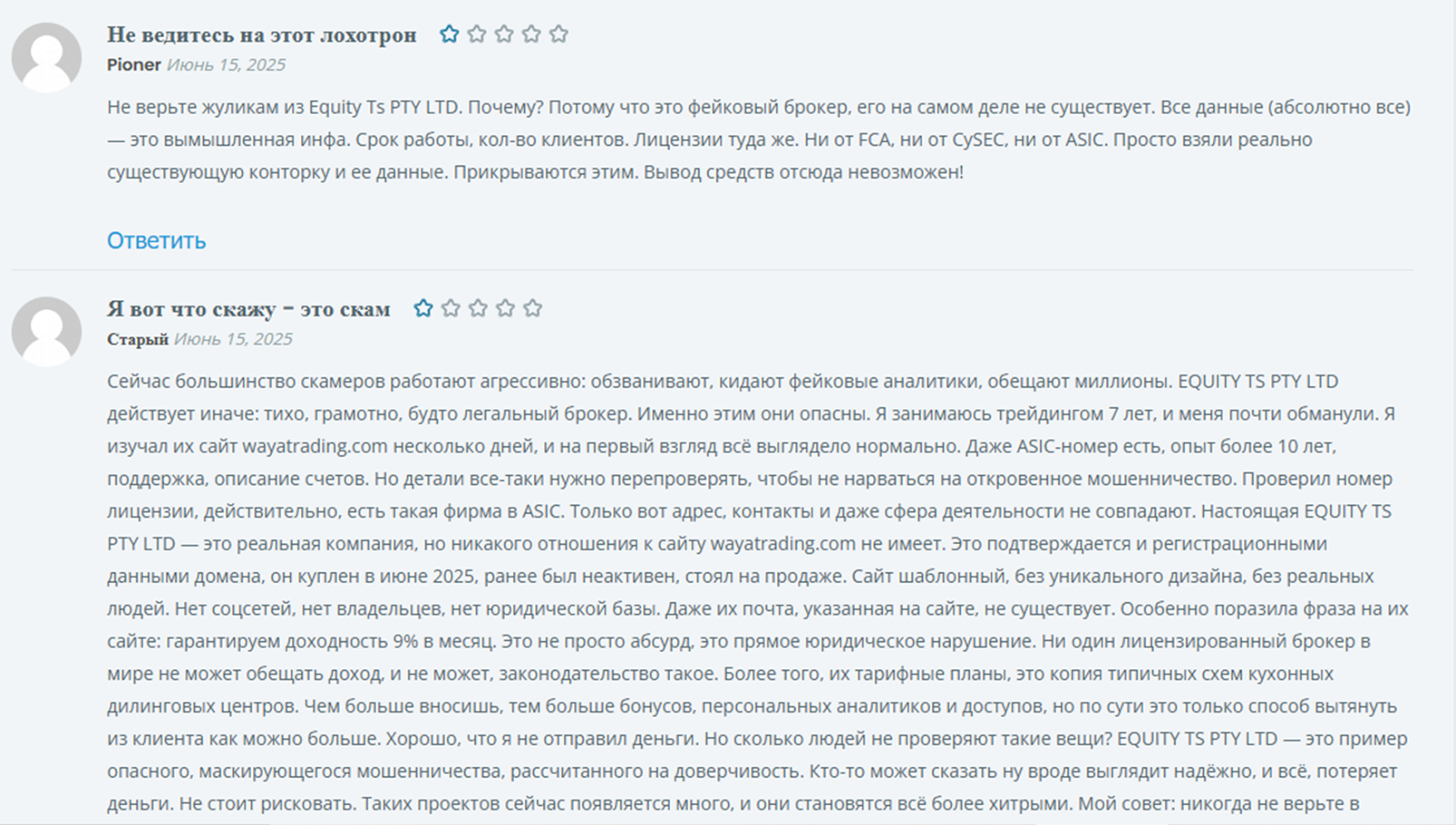 Equity ts pty ltd отзывы Equity ts pty ltd отзывы