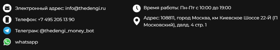 «The Деньги» личный кабинет «The Деньги» личный кабинет