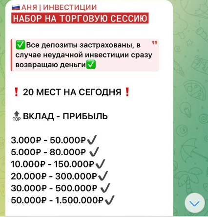 Аня Инвестиции Аня Инвестиции