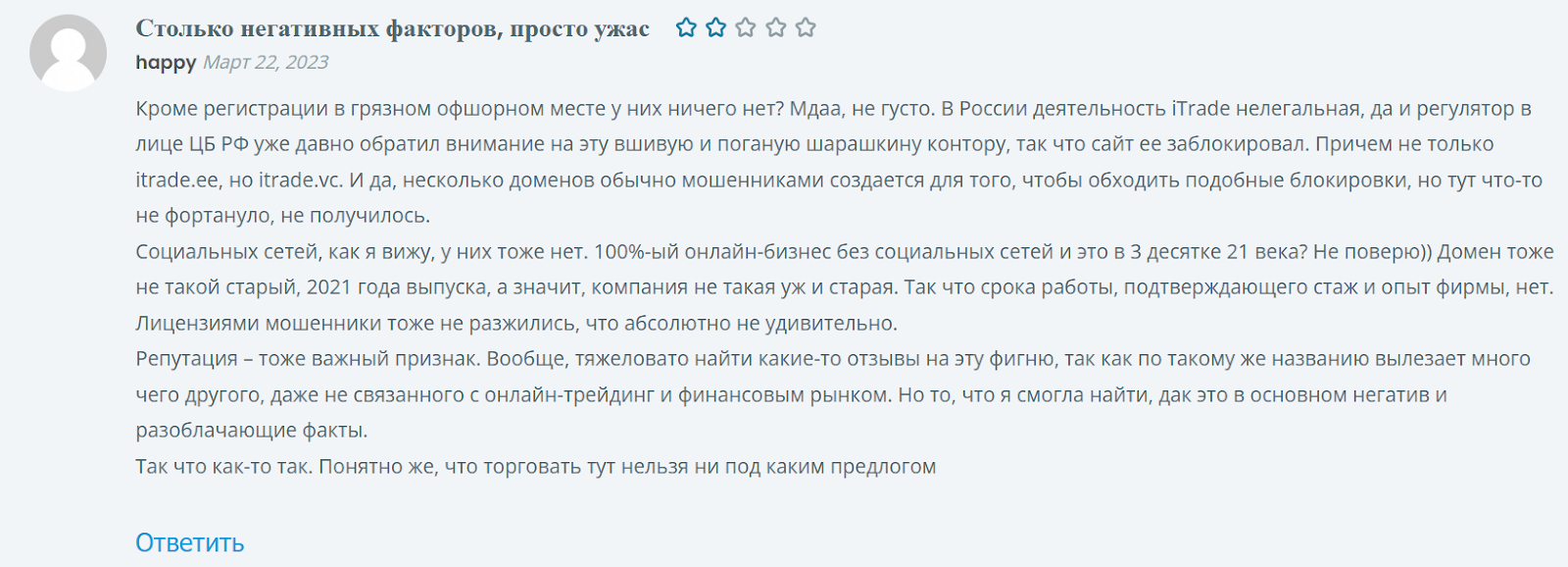 itrade отзывы itrade отзывы