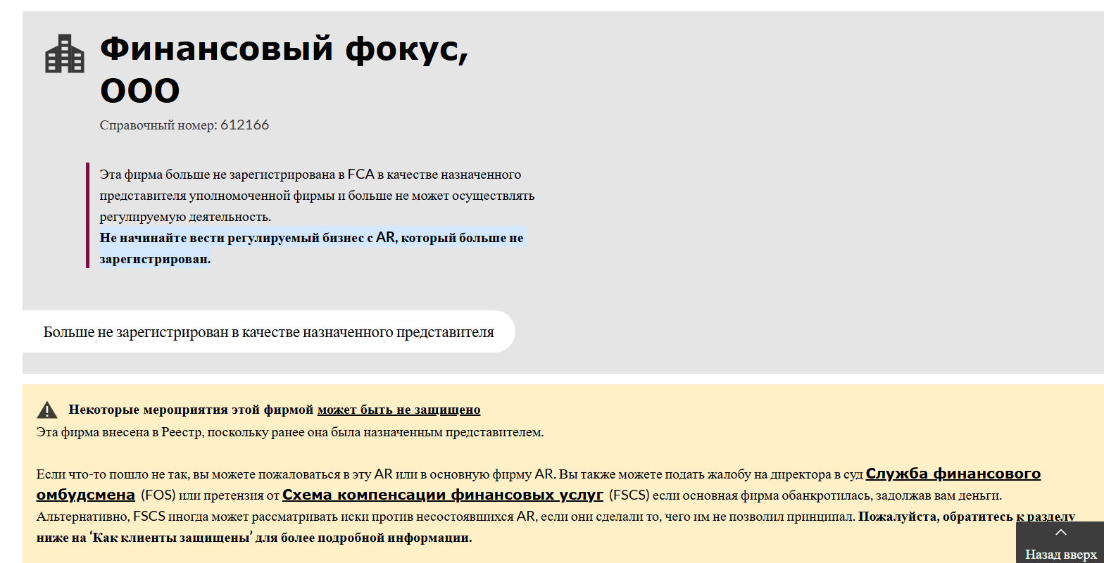 Финансиал Фокус Лтд Финансиал Фокус Лтд