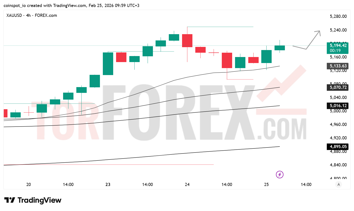 Прогноз цены XAU/USD на 26 февраля 2026 года