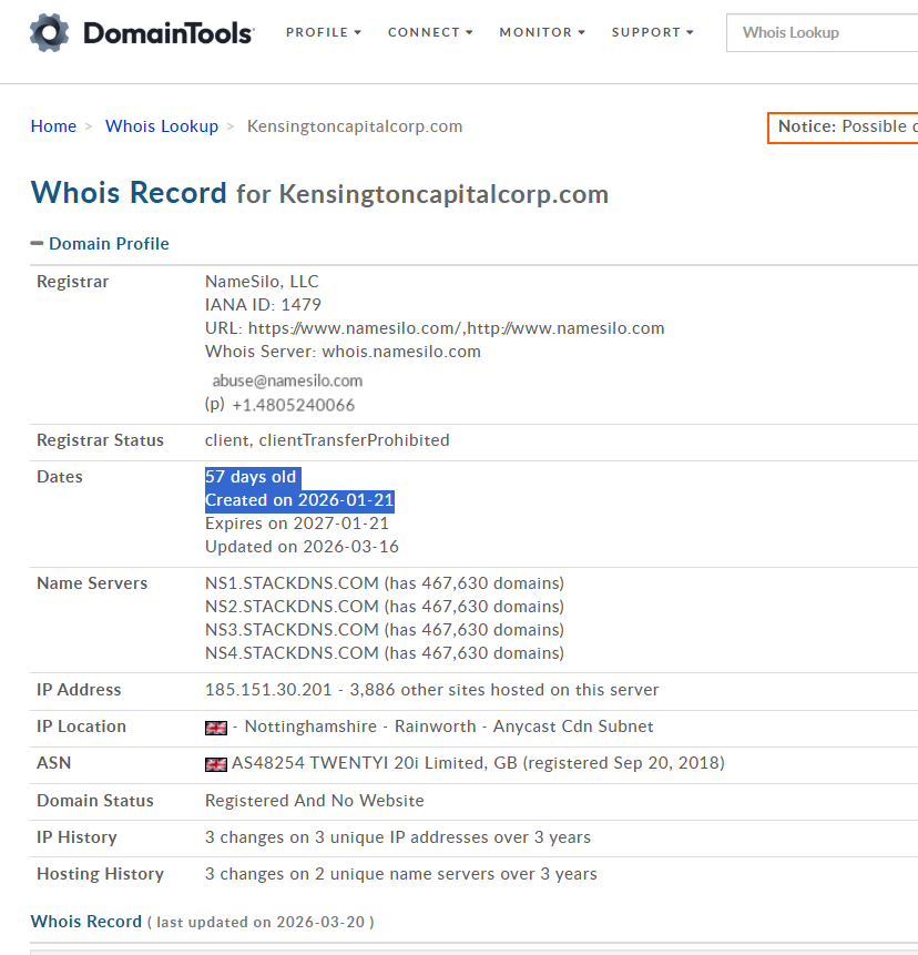 kensington capital corp kensington capital corp