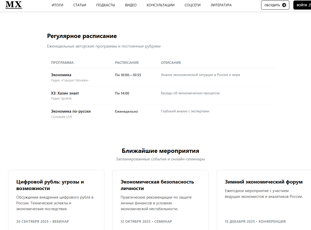 ежегодная конференция фонда михаила хазина 2026 ежегодная конференция фонда михаила хазина 2026